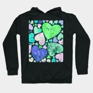 Hearty heart (neon green on black) Hoodie